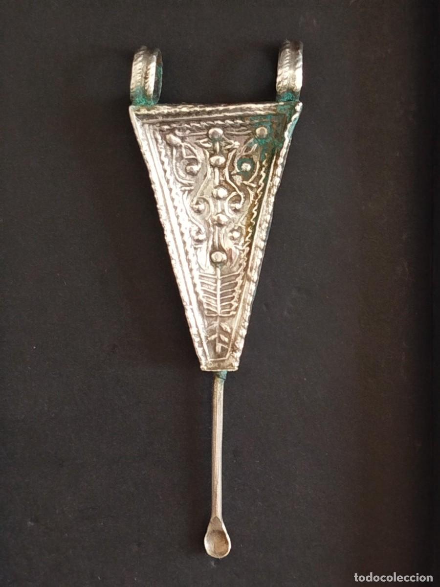 Arte: ARTE &Eacute;TNICO AFRICANO. LIMPIA OIDOS EN PLATA ANTIGUA. ETIOP&Iacute;A. &Aacute;FRICA.