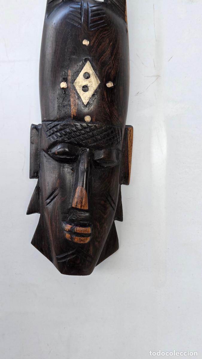 Arte: mascara africana de madera ebano - Foto 2