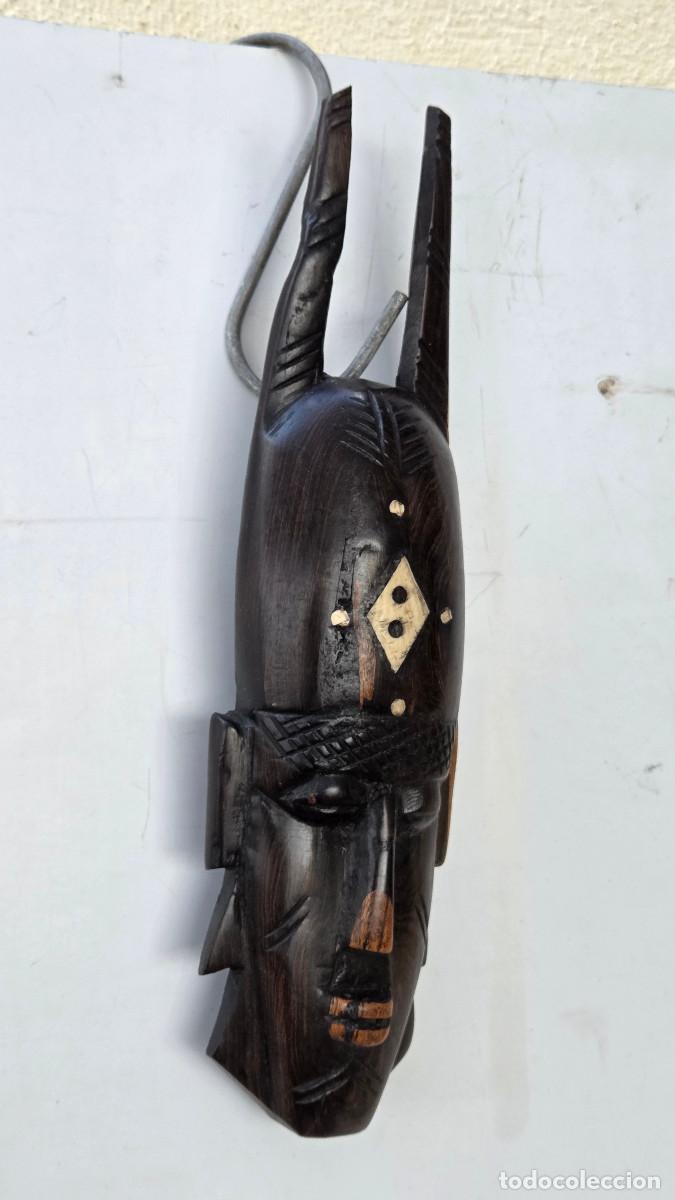 Arte: mascara africana de madera ebano - Foto 3