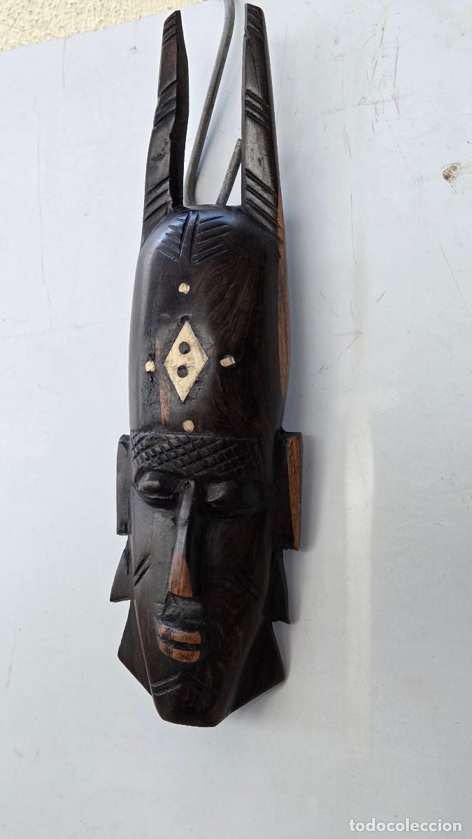 Arte: mascara africana de madera ebano - Foto 4
