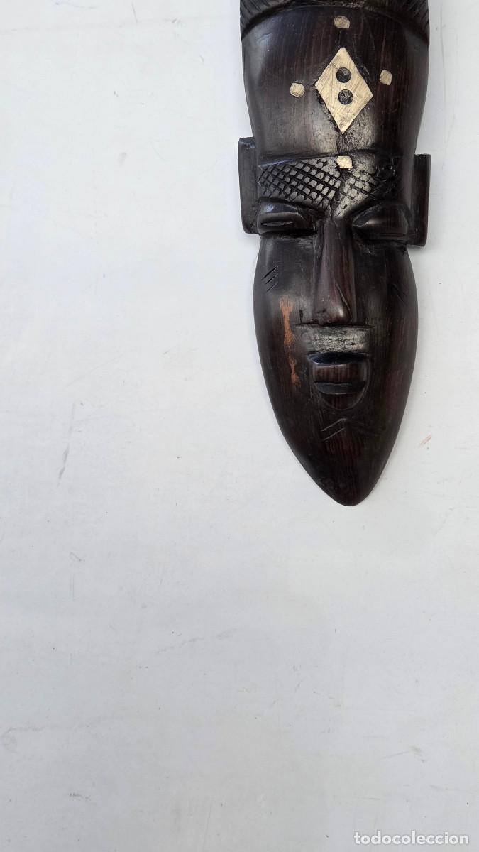 Arte: mascara africana de madera ebano - Foto 2