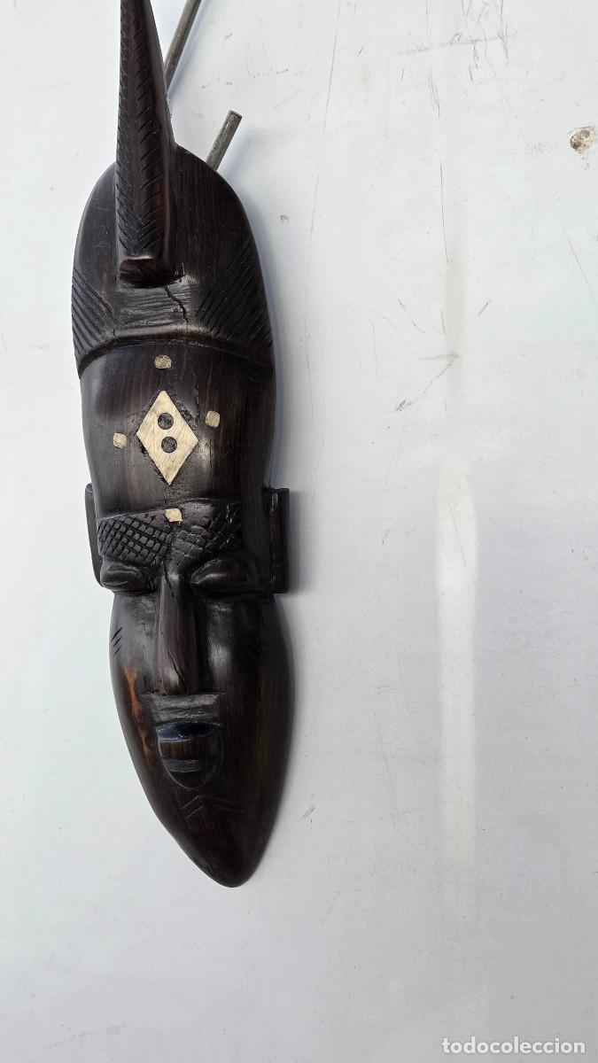 Arte: mascara africana de madera ebano - Foto 4
