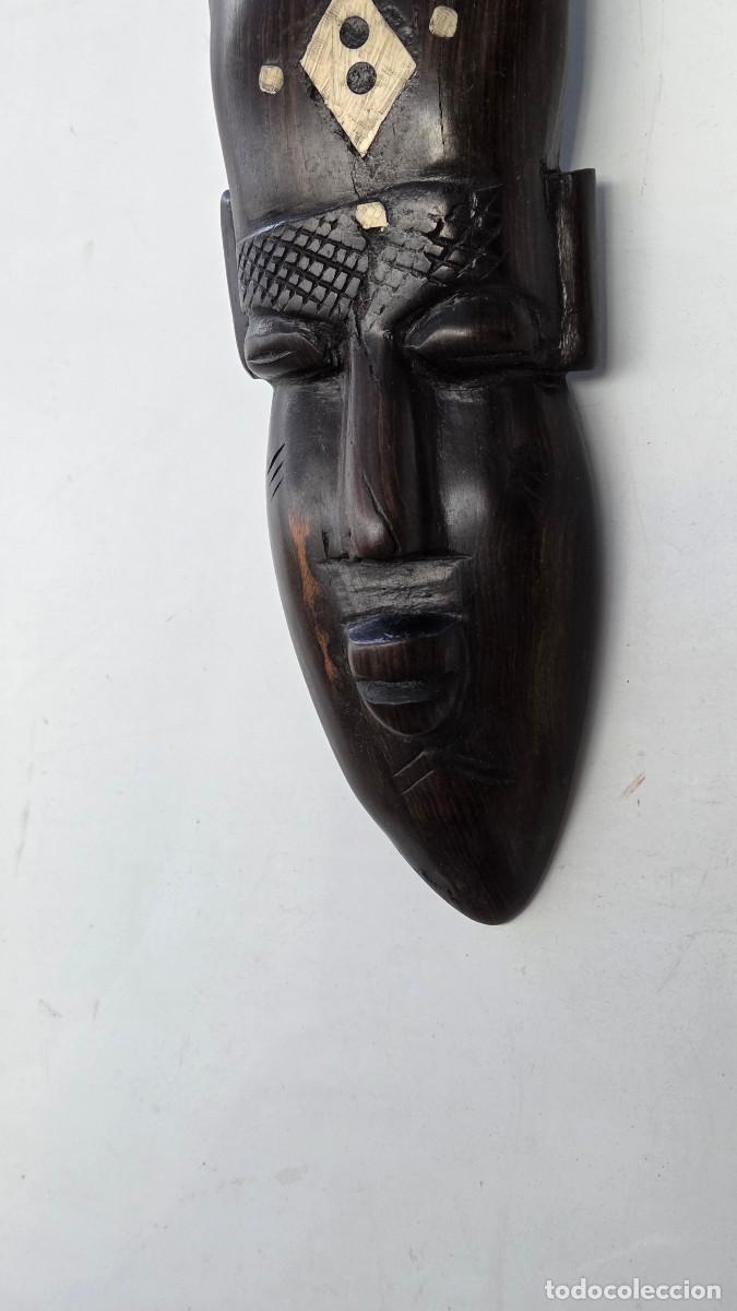 Arte: mascara africana de madera ebano - Foto 5