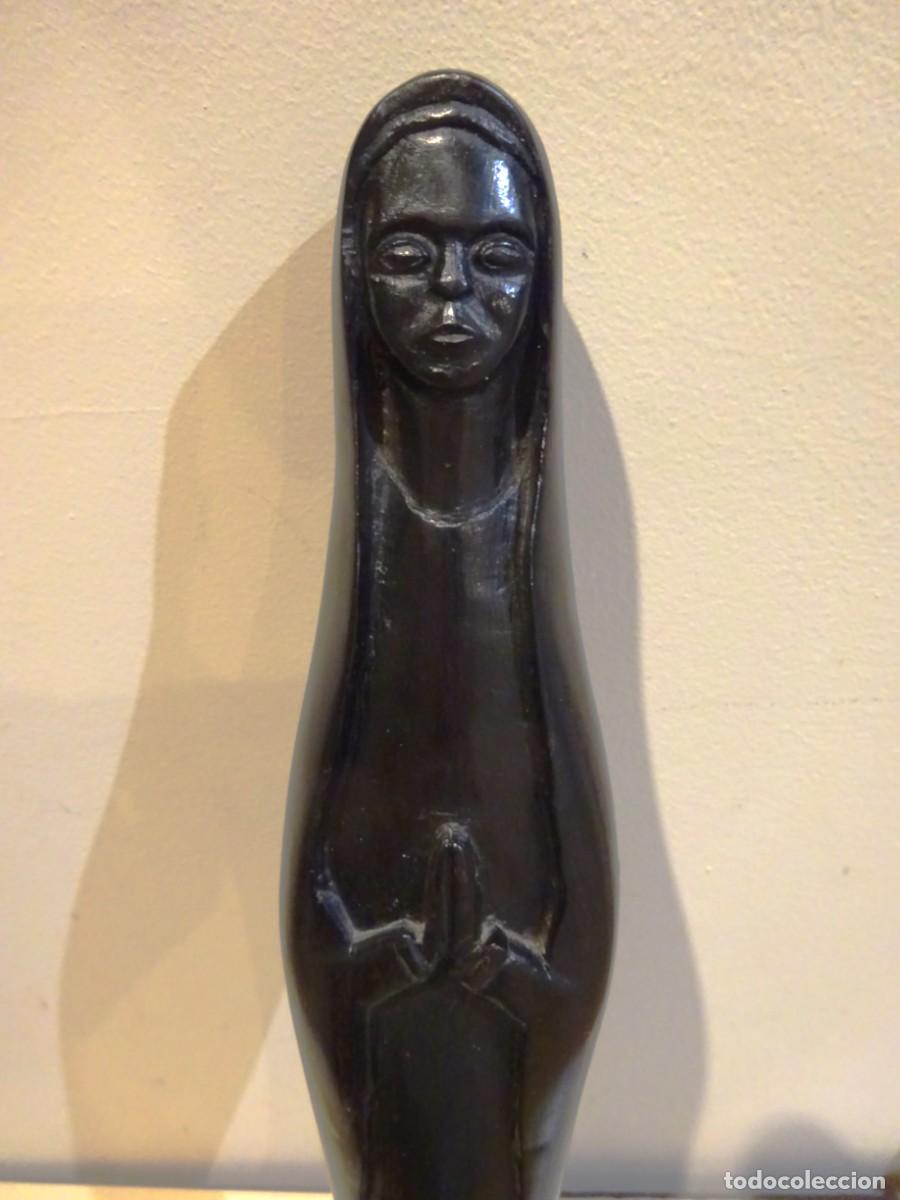 Arte: VIRGEN NEGRA DE &Eacute;BANO, 40X7 CMS - Foto 2