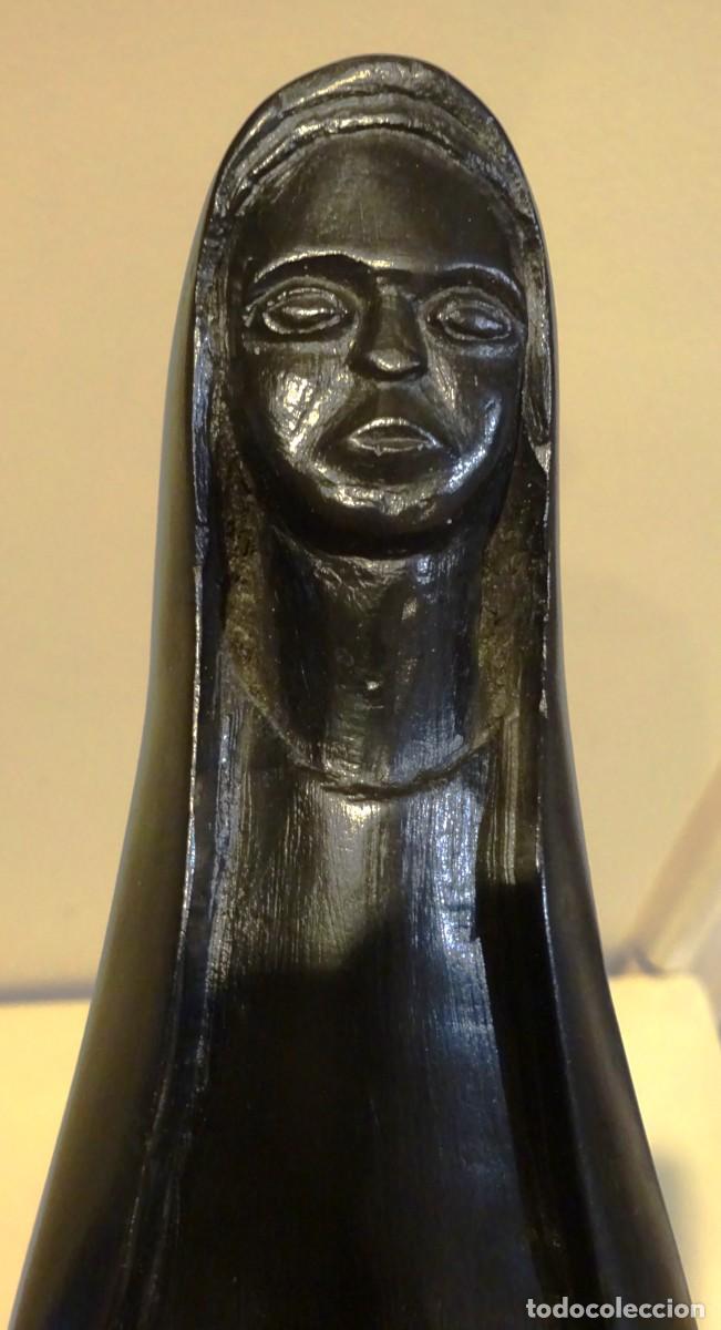 Arte: VIRGEN NEGRA DE &Eacute;BANO, 40X7 CMS - Foto 3