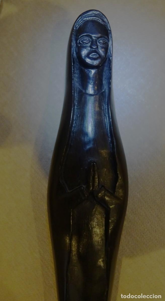 Arte: VIRGEN NEGRA DE &Eacute;BANO, 40X7 CMS - Foto 4