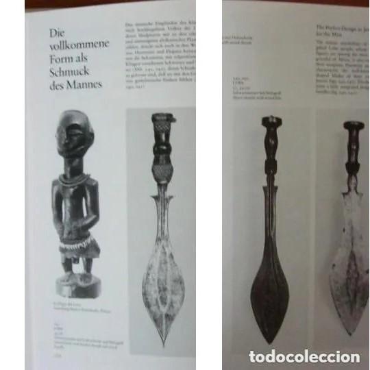 Arte: ARTE &Eacute;TNICO AFRICANO.ARMA. CUCHILLO LUBA SOBRE STAND. CONGO. &Aacute;FRICA.