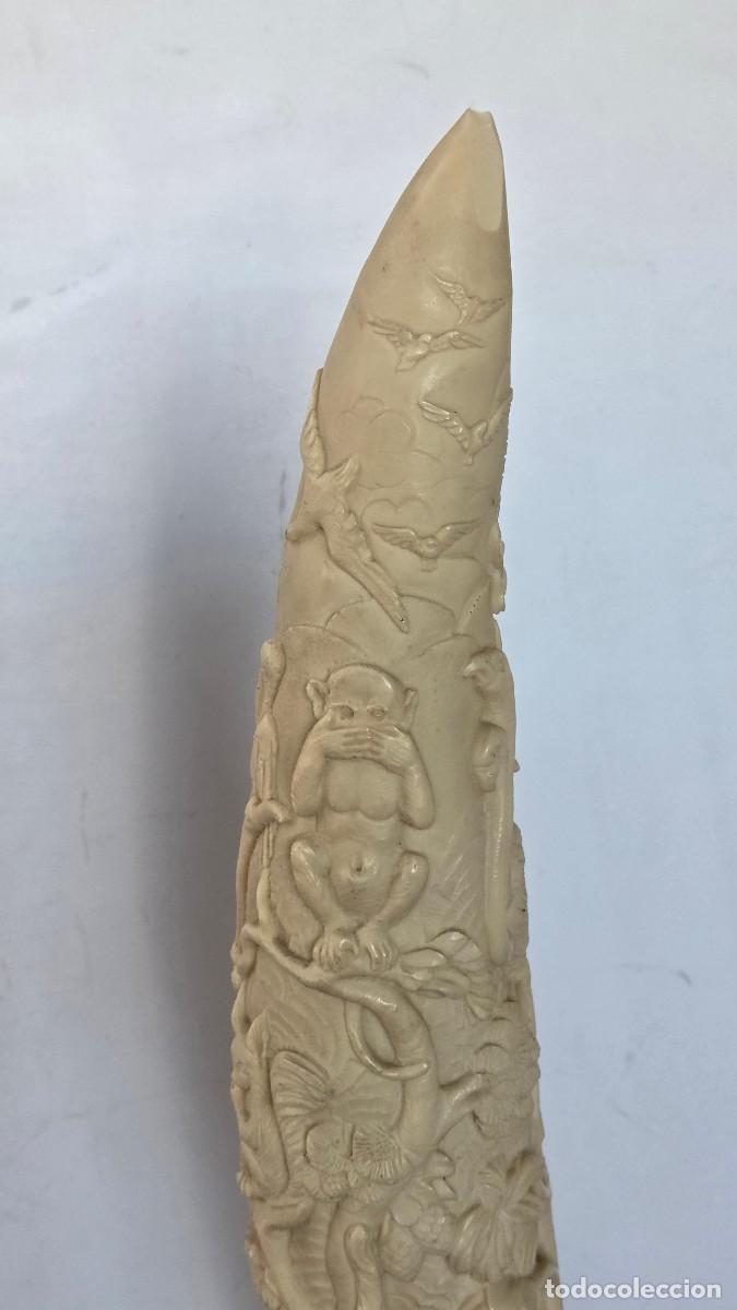 Arte: colmillo en marfiniti tallado - Foto 3