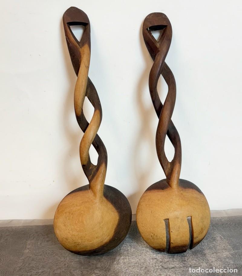 Arte: Set de 4 Cuchara de Madera Africana - Foto 4