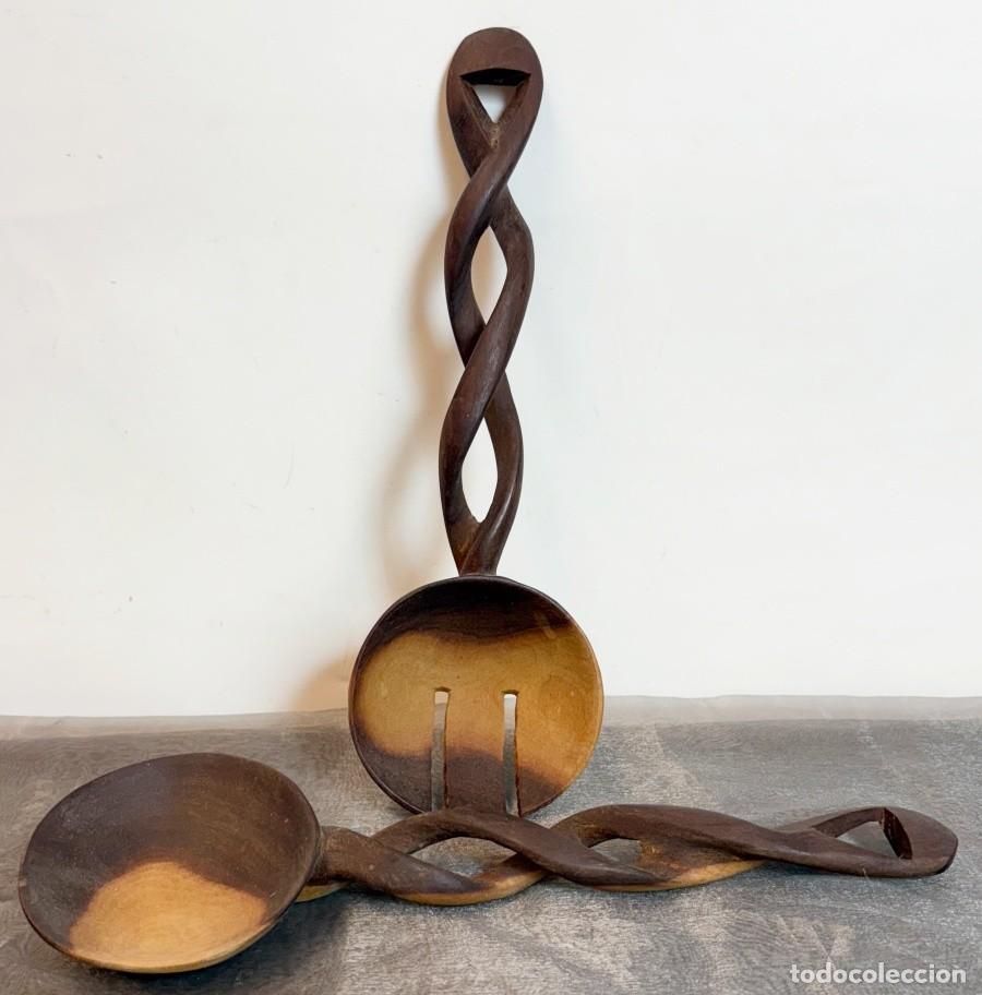 Arte: Set de 4 Cuchara de Madera Africana - Foto 5