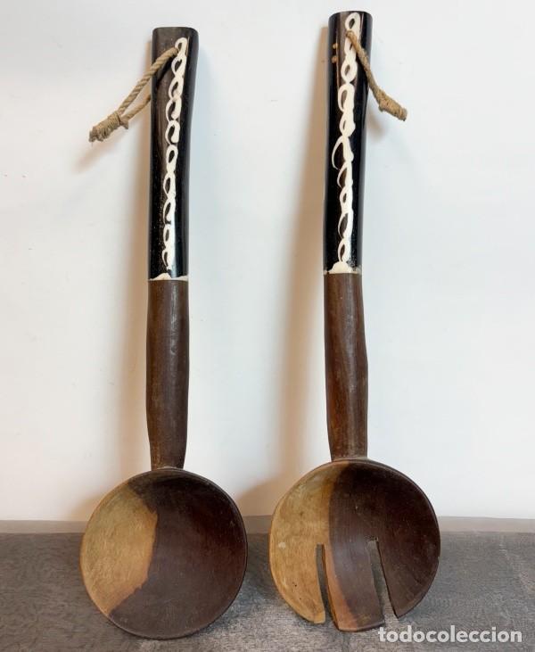 Arte: Set de 4 Cuchara de Madera Africana - Foto 6
