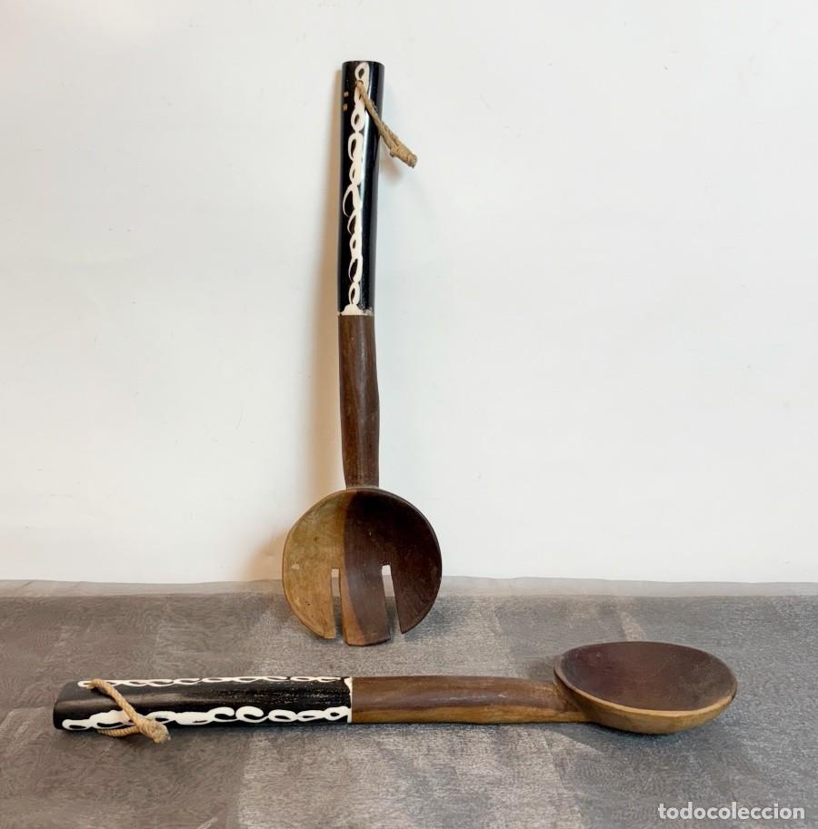 Arte: Set de 4 Cuchara de Madera Africana - Foto 7