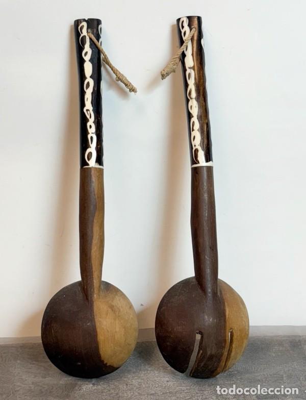 Arte: Set de 4 Cuchara de Madera Africana - Foto 9