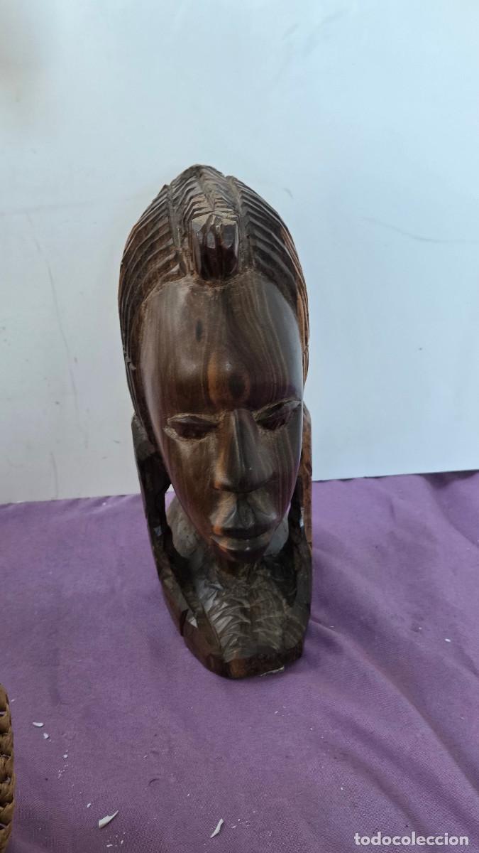 Arte: busto africana madera noble