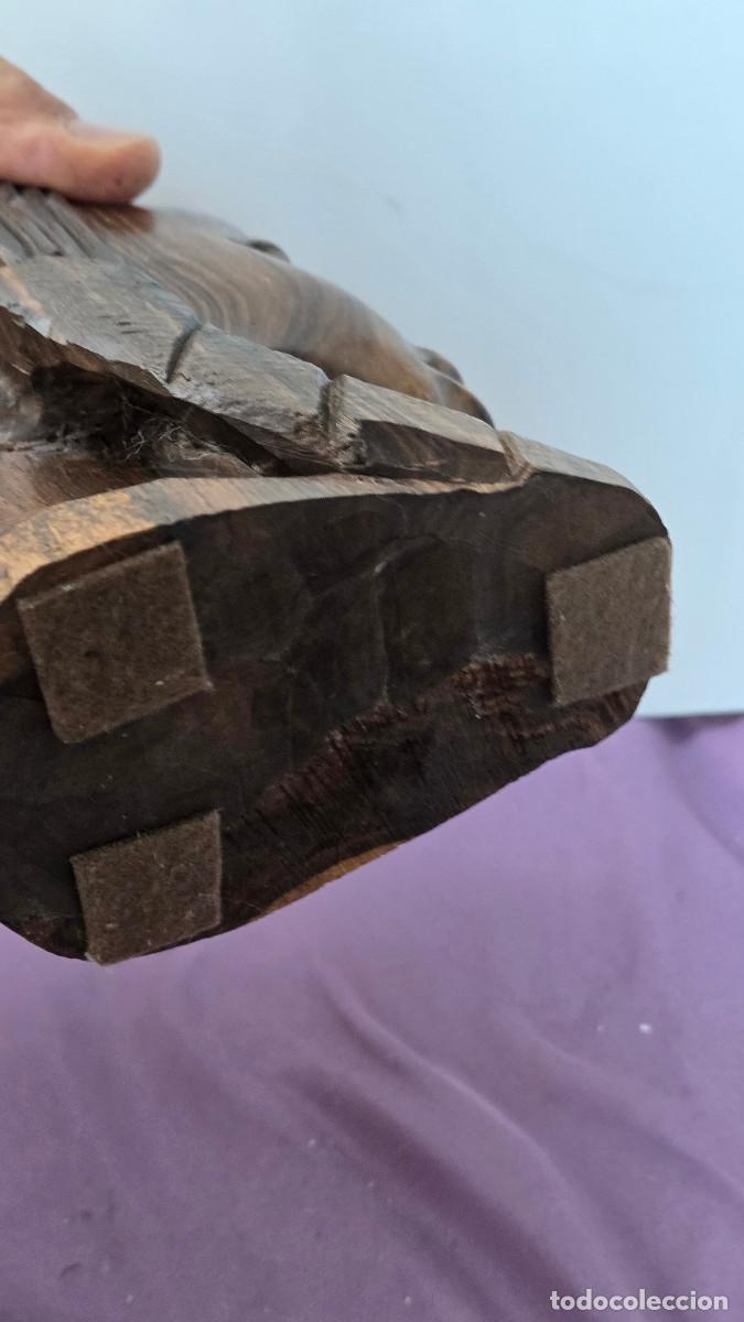 Arte: busto africana madera noble - Foto 7