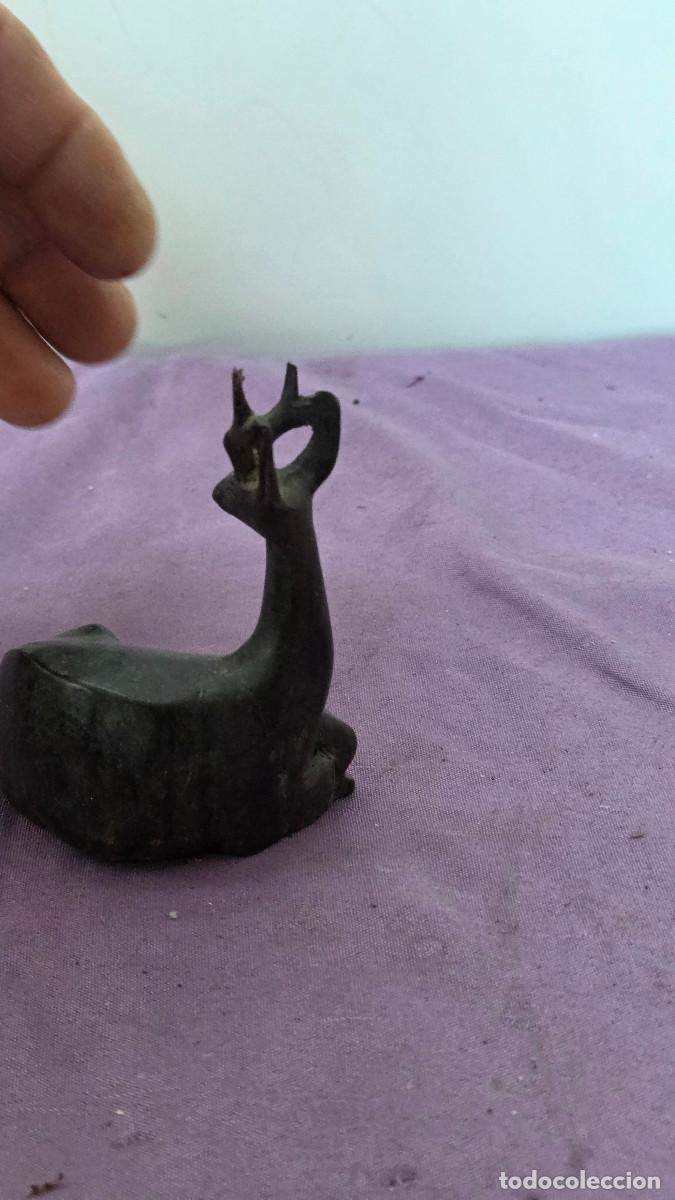 Arte: ciervo arte africano ebano - Foto 4