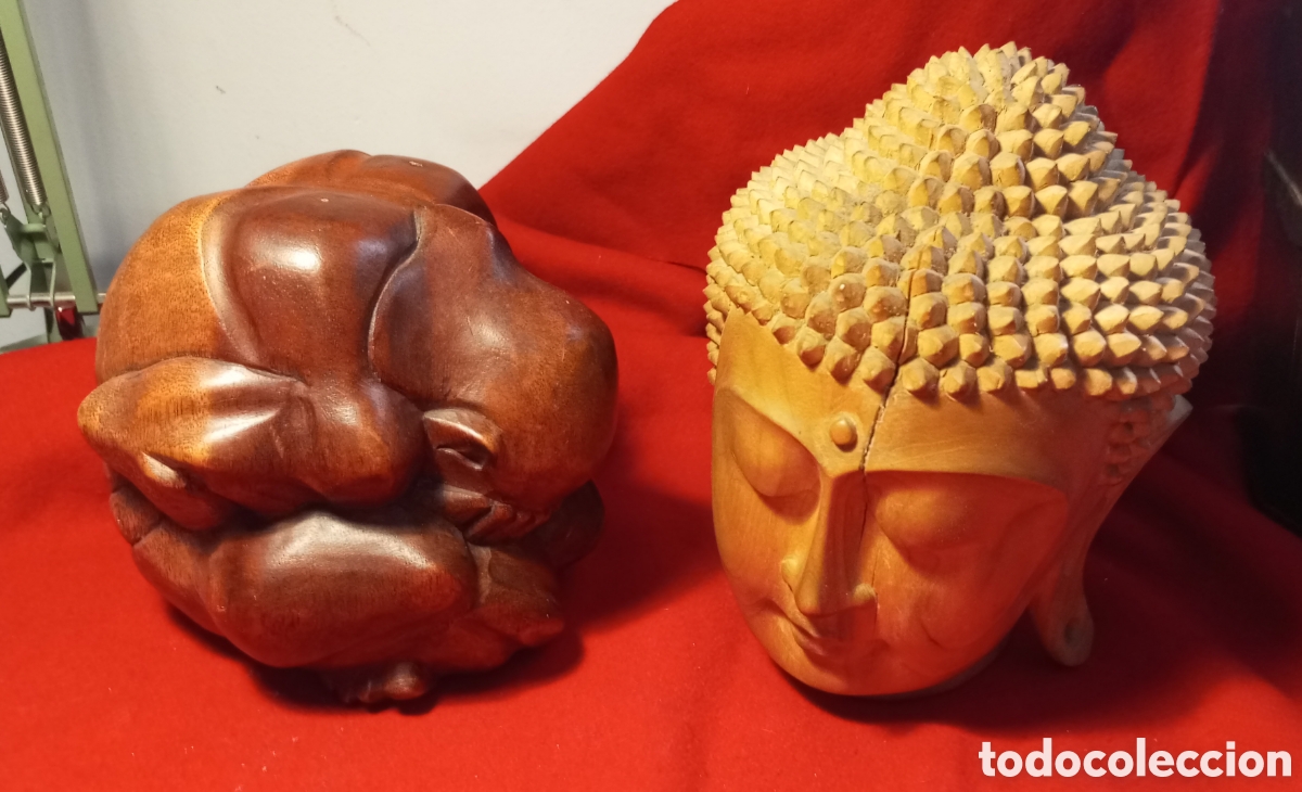 Arte: Cabeza de Buda y Yogui meditaci&oacute;n