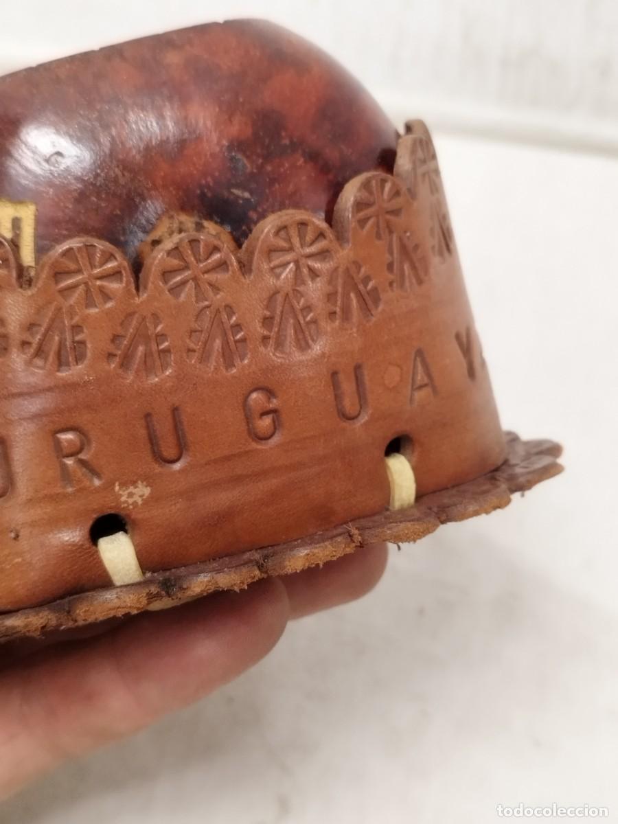 Arte: Antiguo Mate con base de cuero de Uruguay. - Foto 3