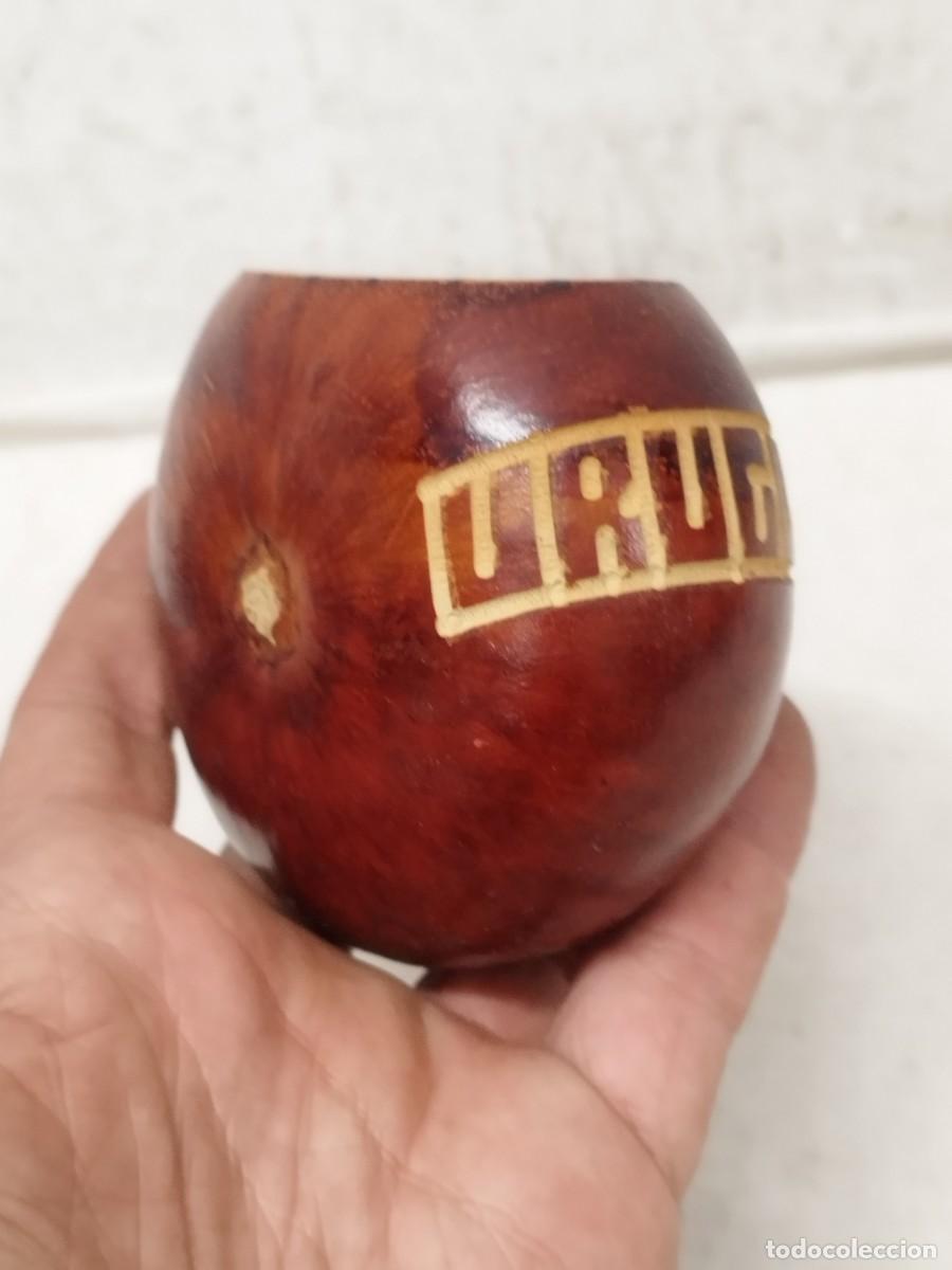 Arte: Antiguo Mate con base de cuero de Uruguay. - Foto 7