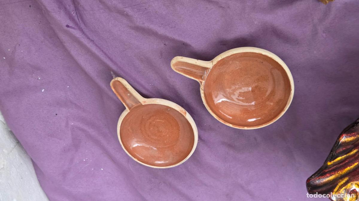 Arte: 2 lamparillas de barro