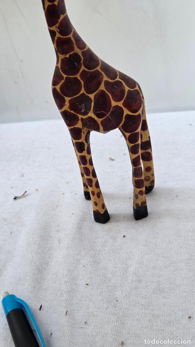 Arte: jirafa de madera arte africano - Foto 3