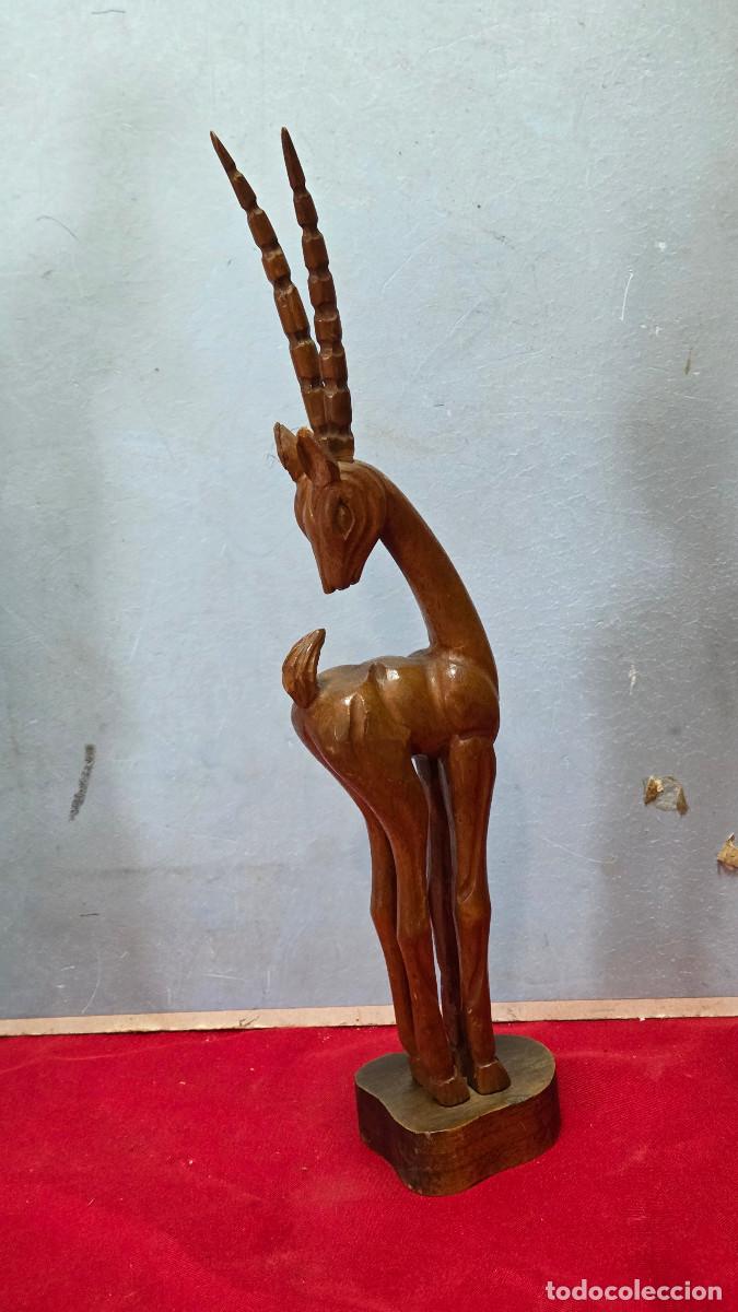 Arte: ciervo de madera arte africano - Foto 7