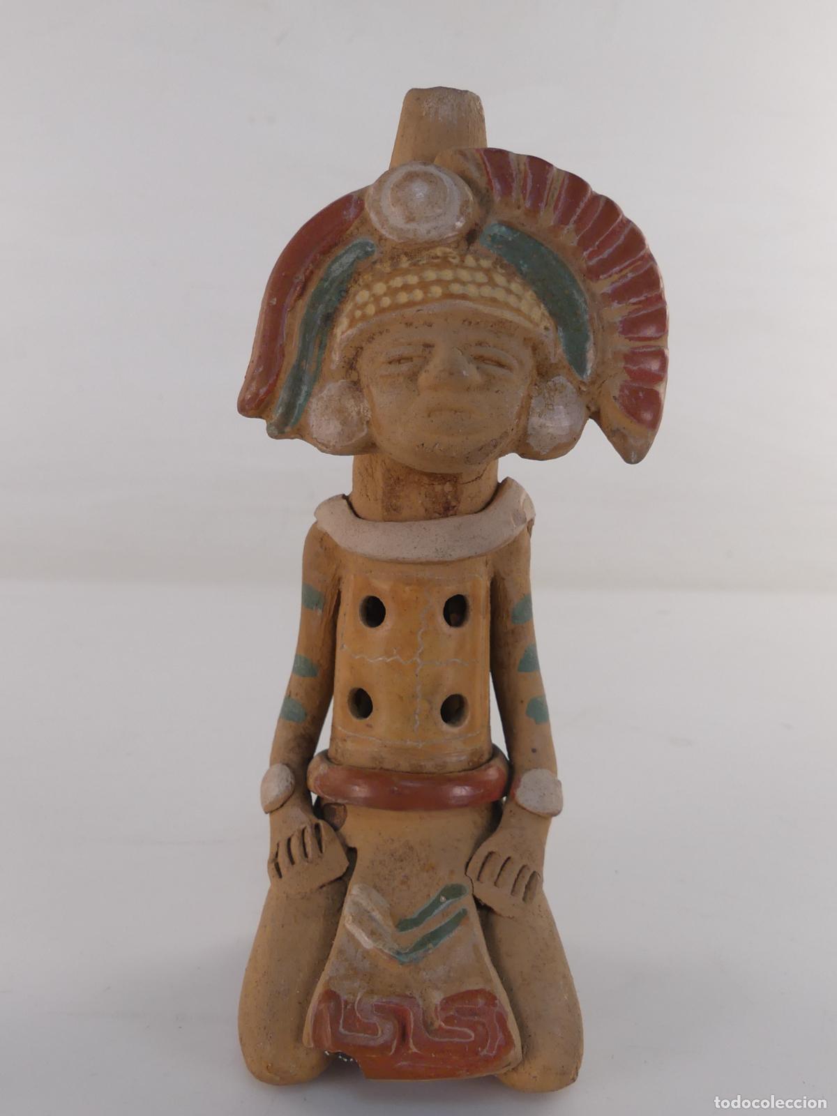 Kunst: FIGURA SILBATO DE BARRO ARTE ETNICO AMERICA