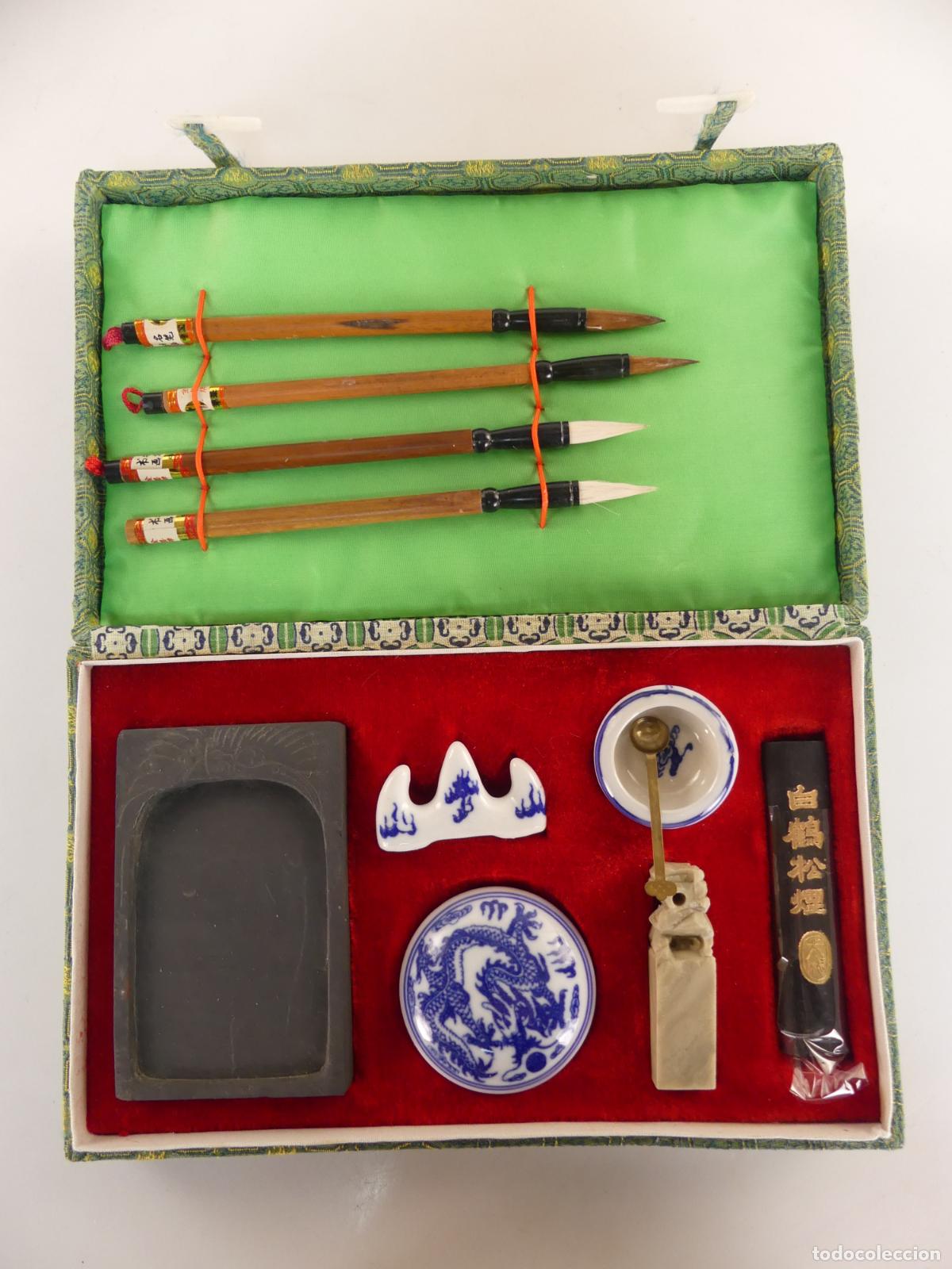 Art: ESTUCHE DE CALIGRAFIA CHINA JAPON