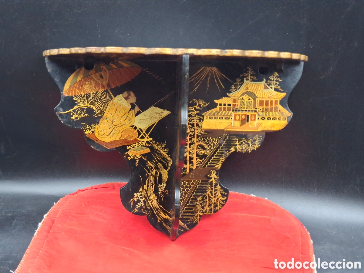 Kunst: Antigua m&eacute;nsula china madera lacada