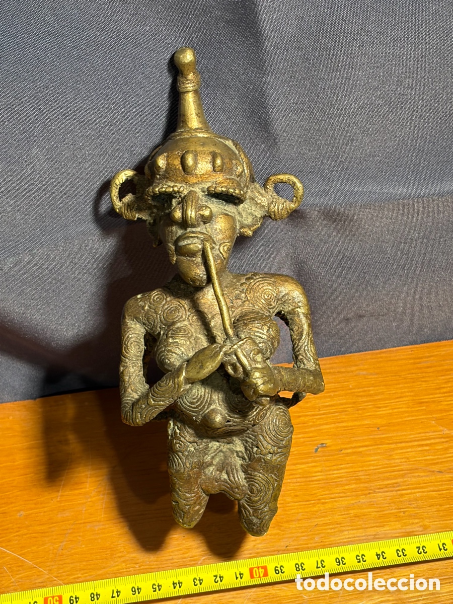 Arte: FIGURA BRONCE ANTIGUA AFRICANA RITUAL