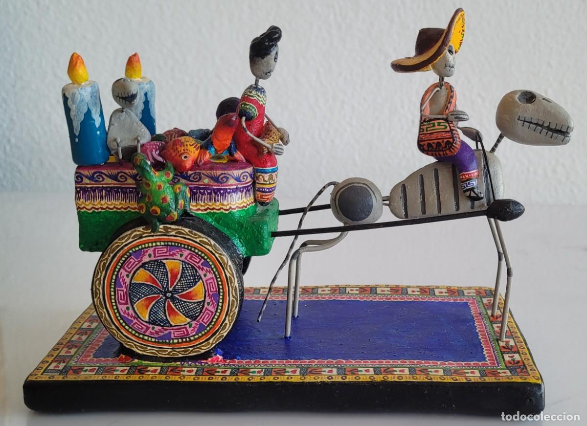 Art: Maqueta de Muertos o Diorama de D&iacute;a de Muertos. Barro policromado. Artesan&iacute;as Montesinos. M&eacute;xico.