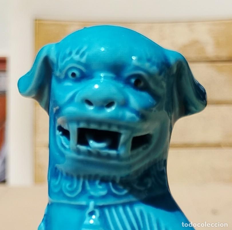 Arte: Figura de Perro Foo Color Turquesa