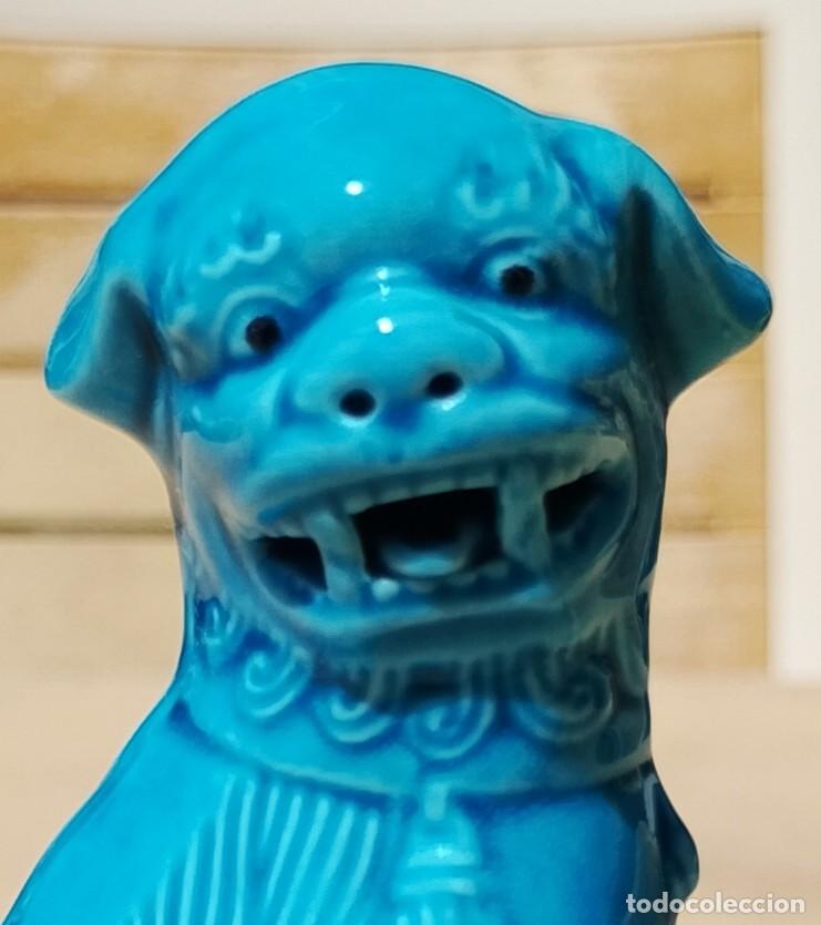 Arte: Figura de Perro Foo Color Turquesa