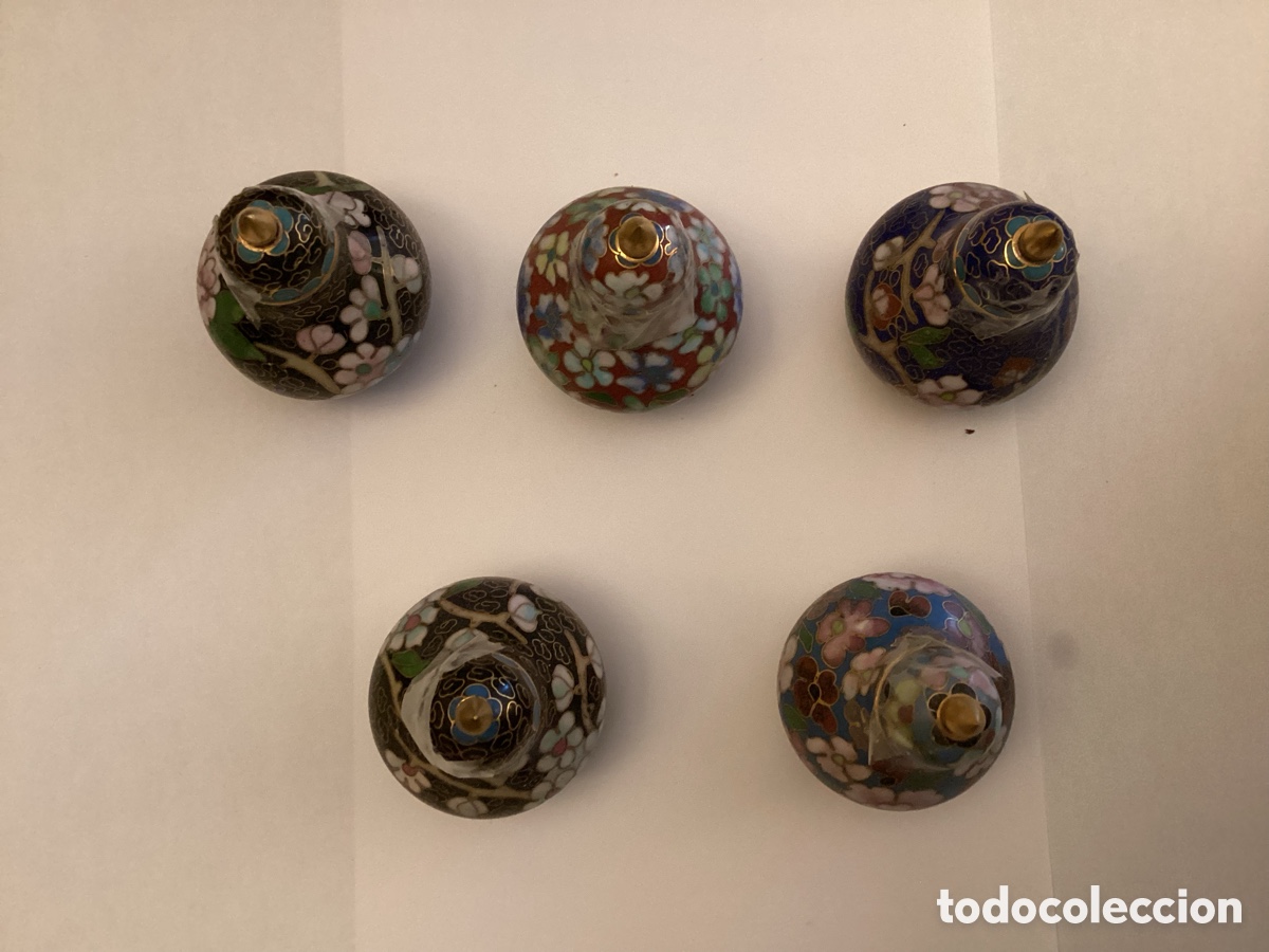 Arte: Mini tibores chinos t&eacute;cnica esmalte cloisonn&eacute;