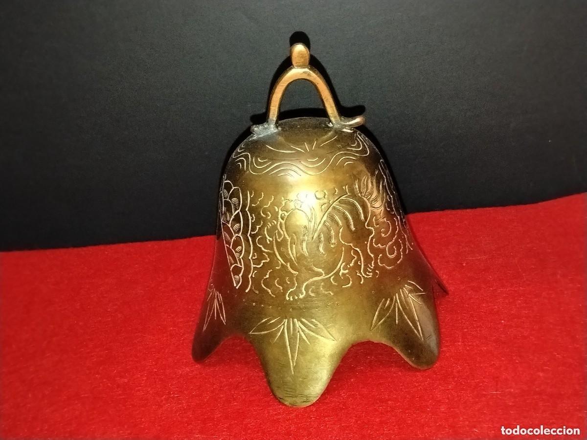 Arte: CAMPANA RITUAL DE TEMPLO CHINA EN LAT&Oacute;N MACIZO.SIGLO XX (MEDITACI&Oacute;N)