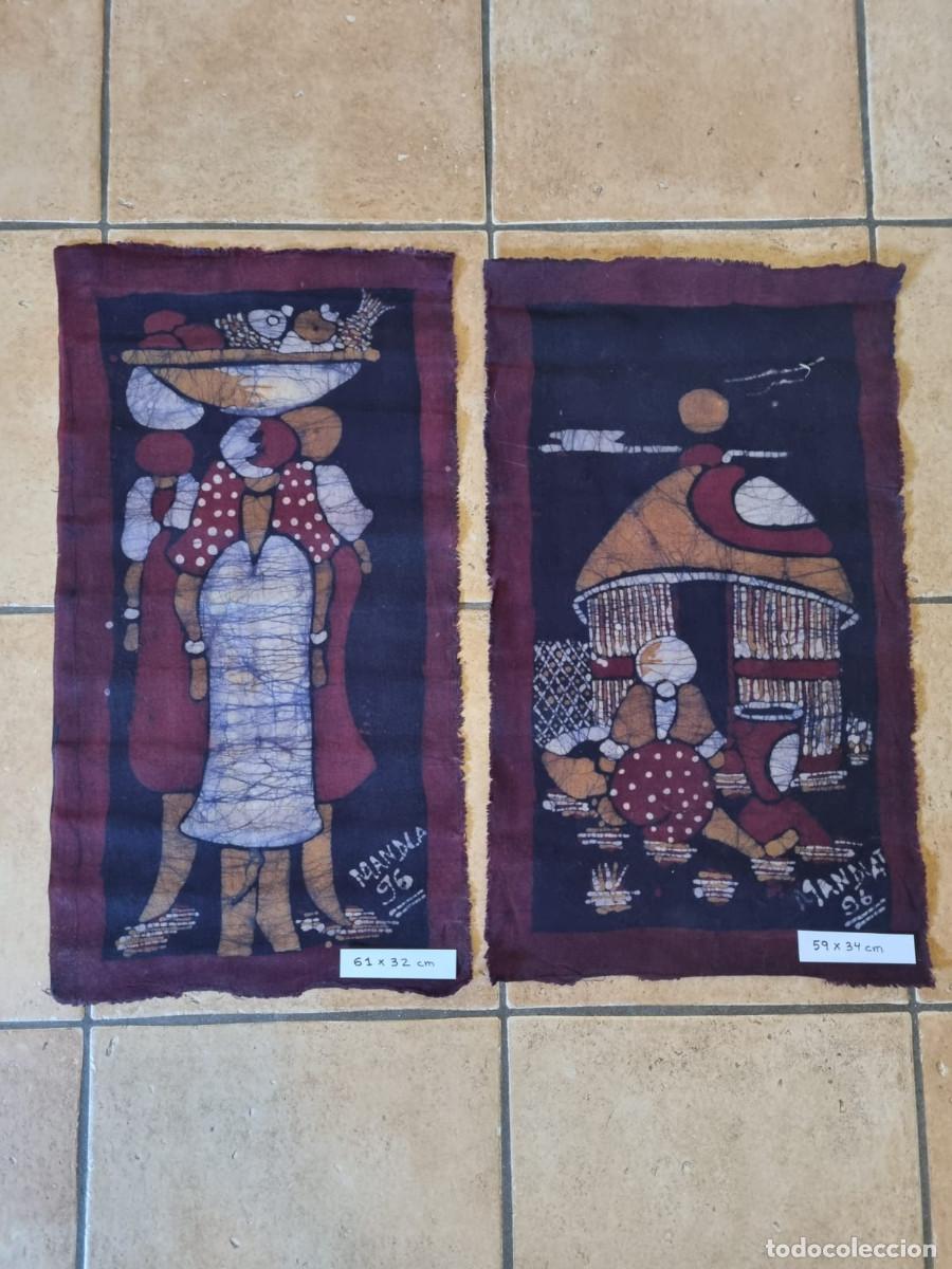 Arte: 2 Batiks Africanos Aut&eacute;nticos Hechos a Mano