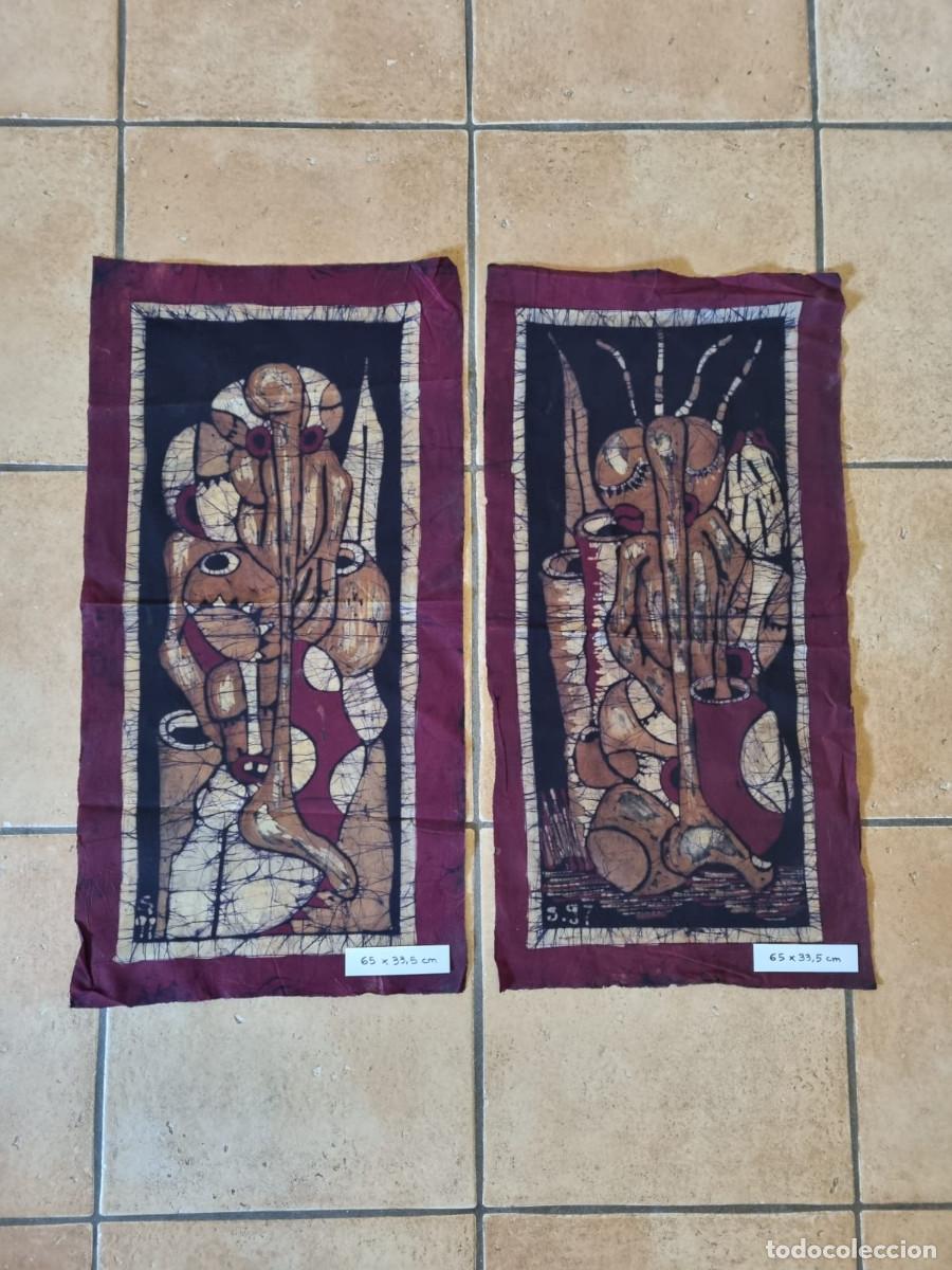 Arte: 2 Batiks Africanos Aut&eacute;nticos Hechos a Mano