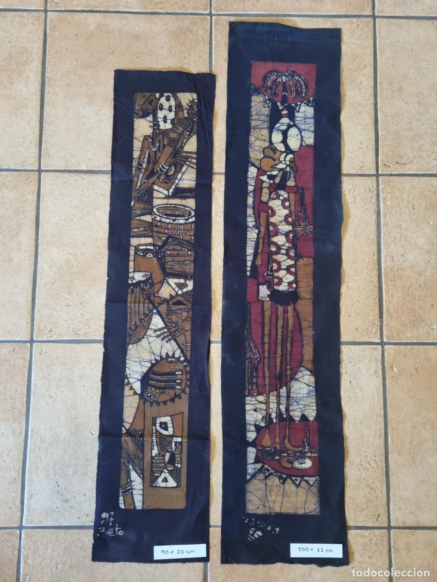 Arte: 2 Batiks Africanos Firmados Aut&eacute;nticos Hechos a Mano