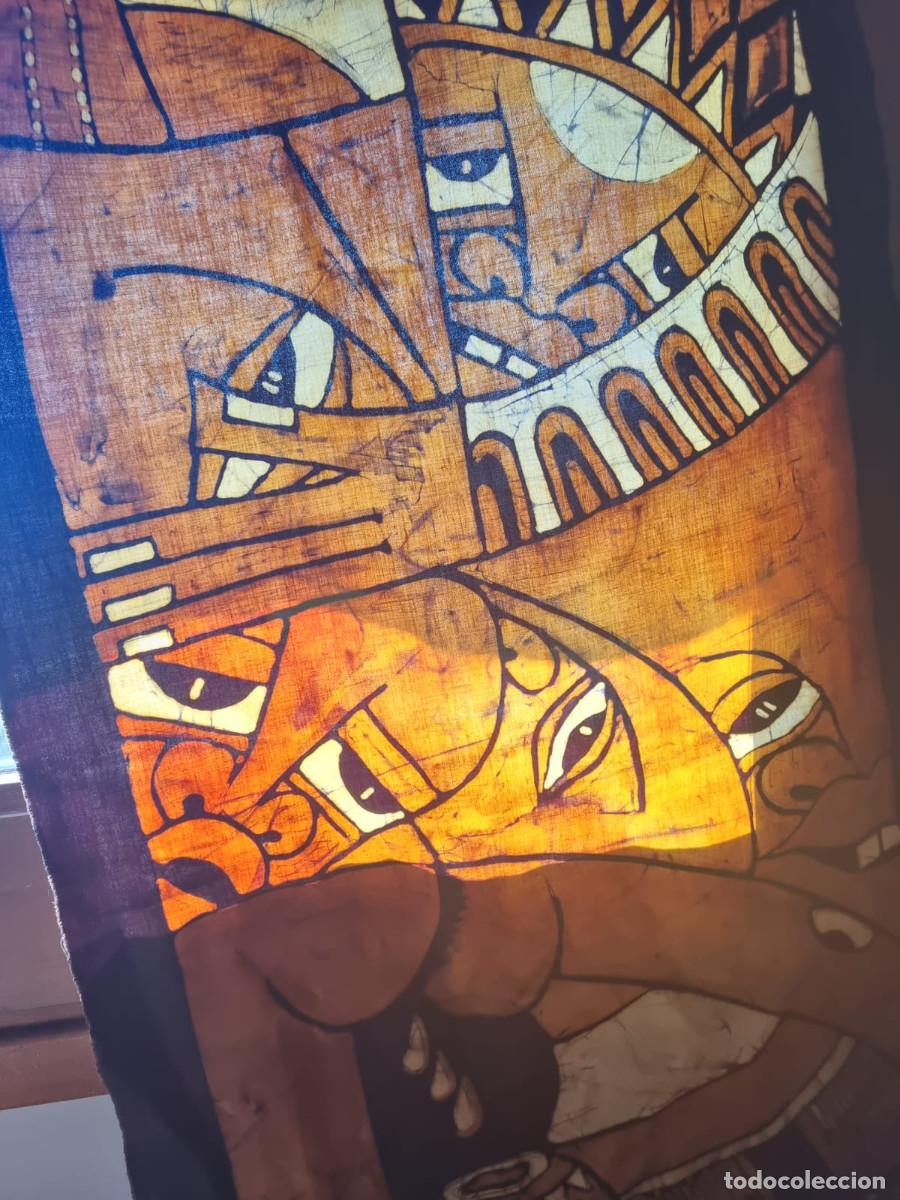 Arte: Espectacular Batik Africano Aut&eacute;ntico Firmado Hecho a Mano del 97
