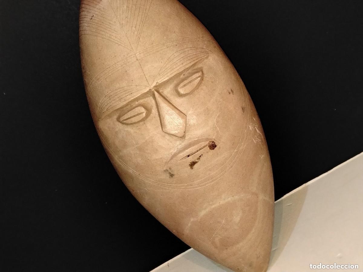 Arte: M&Aacute;SCARA TALLADO EN PIEDRA DE ESTEATITA(SOAPSTONE)ESTILO TRIBAL RELIGIONES DE &Aacute;FRICA ORIENTAL(KENIA)