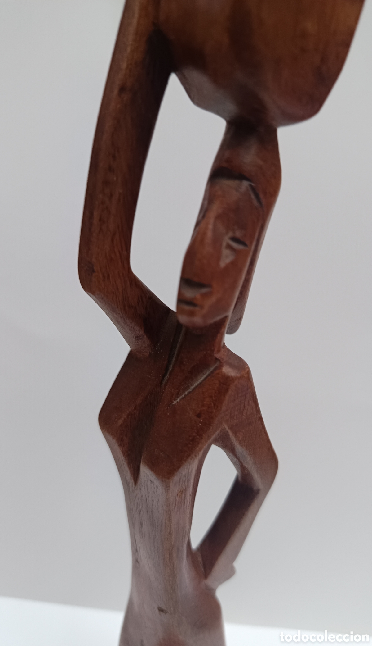Art: Escultura Africa mujer africana, madera tallada decoraci&oacute;n &eacute;tnica n&oacute;rdica, altura 30 cm