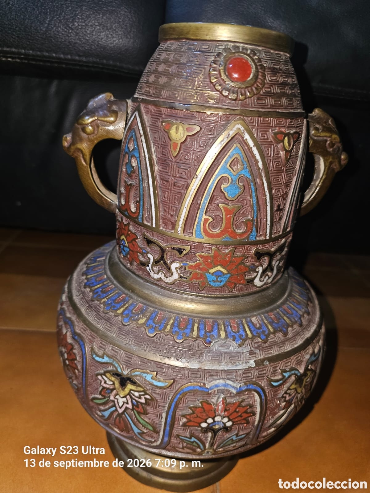 Arte: Jarr&oacute;n Japon&eacute;s Cloissonn&eacute; Champleve. - Foto 4