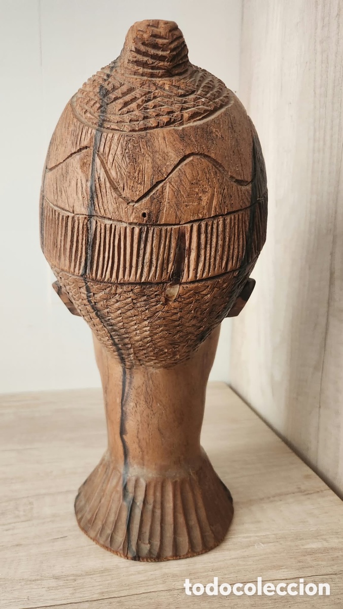Arte: busto africano de madera - Foto 2