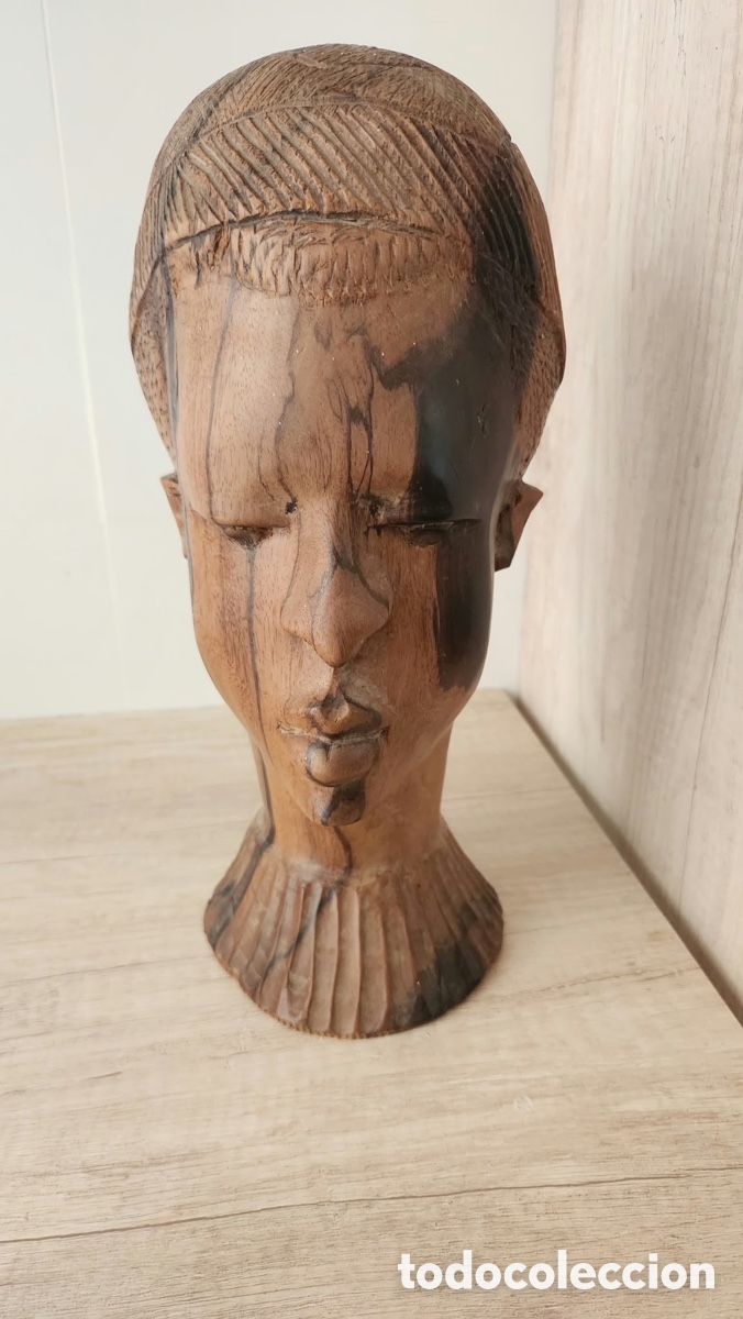 Arte: busto africano de madera - Foto 4
