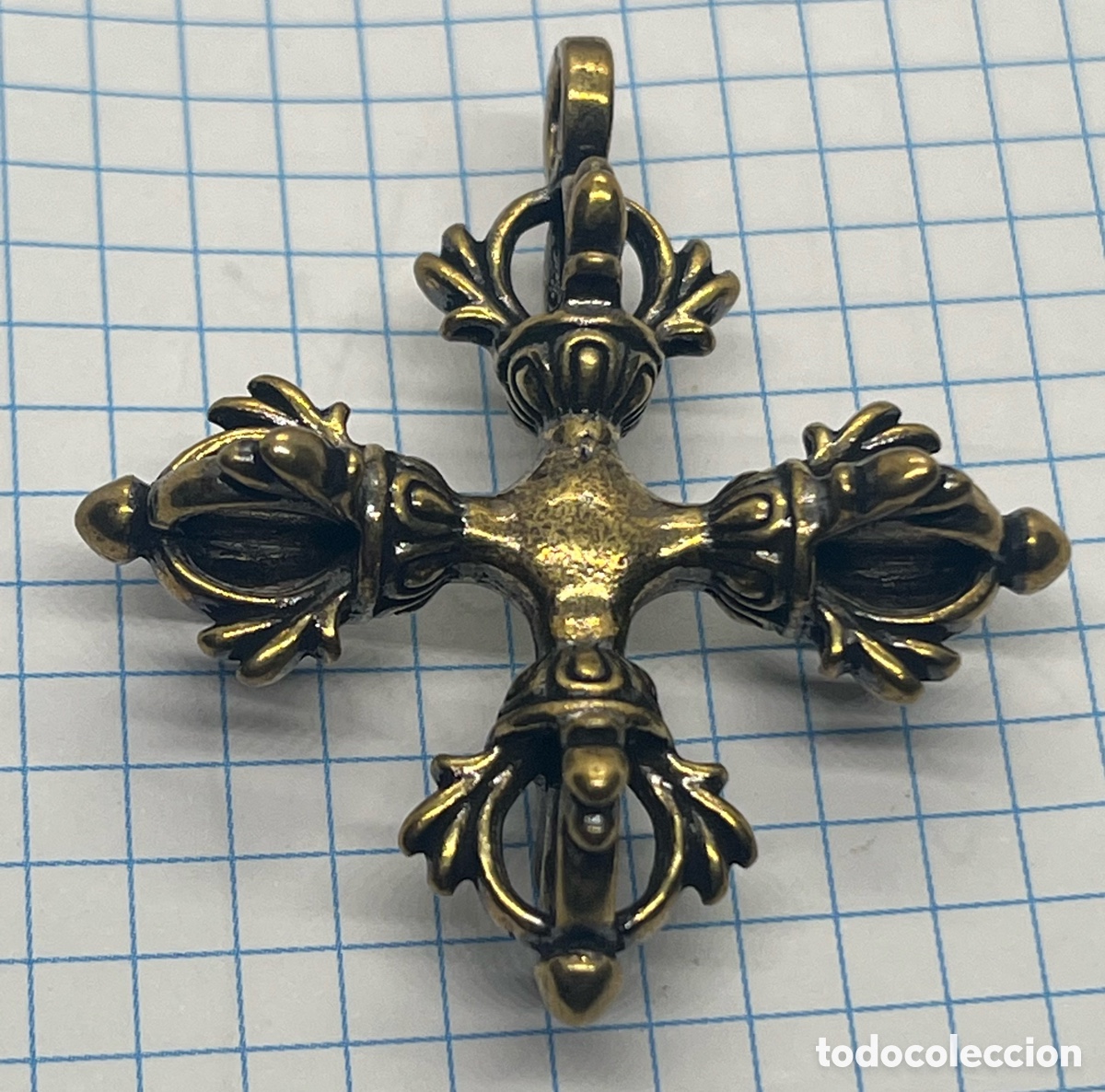 Arte: VAJRA TIBETANA DE BRONCE - Foto 1