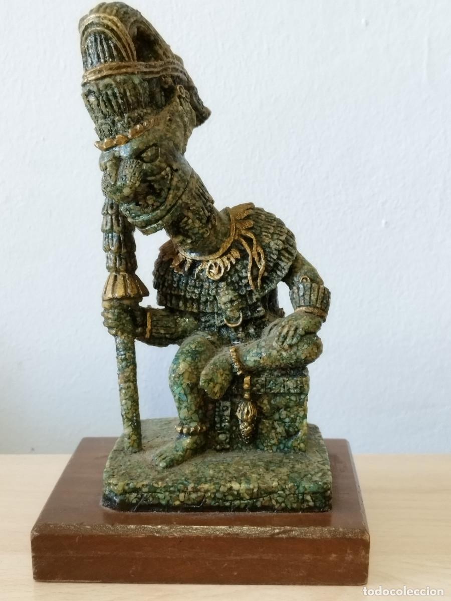 Arte: Figura Guerrero Mesoamericano Azteca Maya Hecha en M&eacute;xico 20 cm