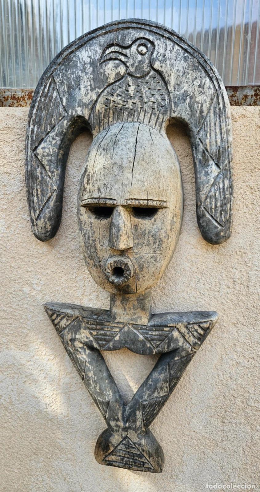 Arte: ANCIEN MASQUE RELIQUAIRE KOTA ART TRIBAL ORIGINE ETHNIQUE AFRIQUE