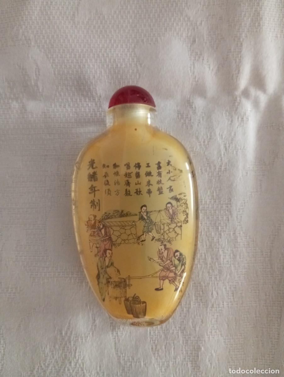 Arte: FRASCO CON DECORACIONES ORIENTALES, PINTADAS POR DENTRO. MUY RAROS