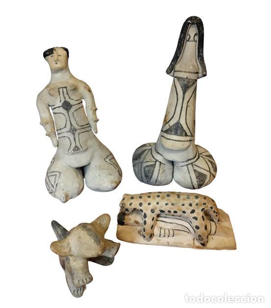 Arte: LOTE DE FIGURAS O BONECAS DE LA CULTURA KARAJ&Aacute;. ARCILLA PINTADA. BRASILIA. CRONOLOGIA DESCONOCIDA.