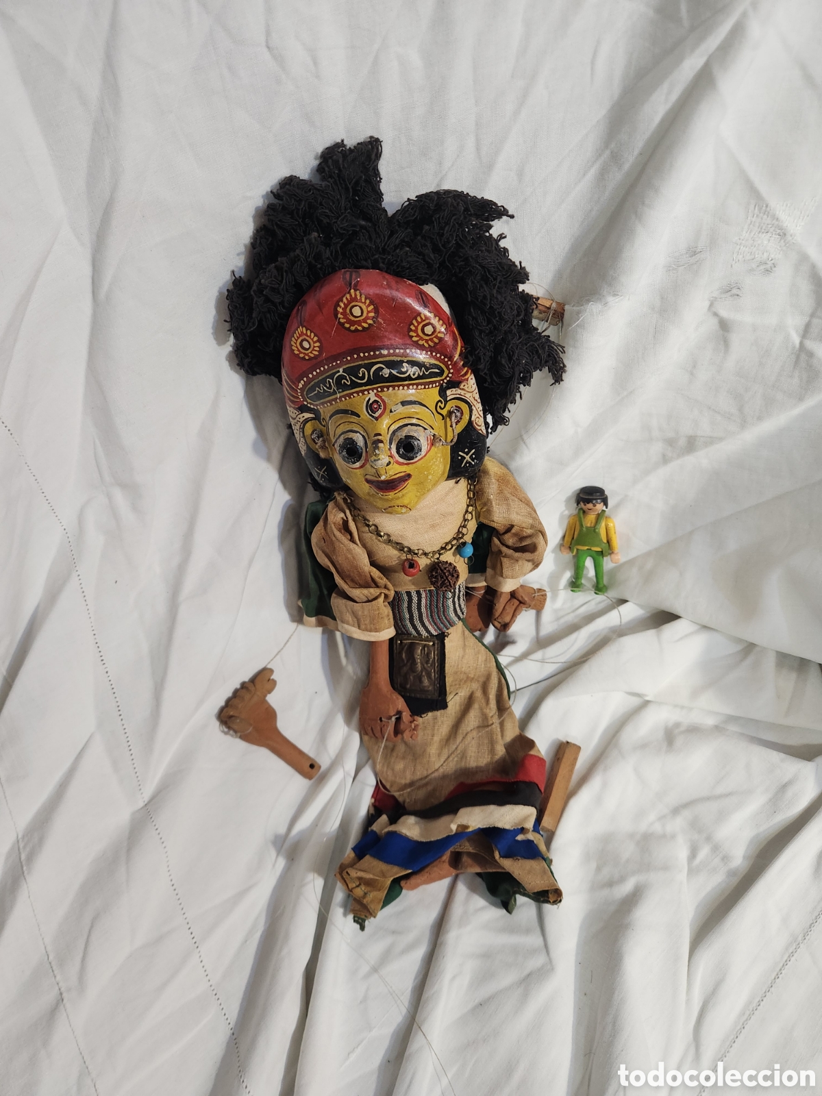 Arte: ANTIGUA MARIONETA NEPAL DOBLE CUERPO.